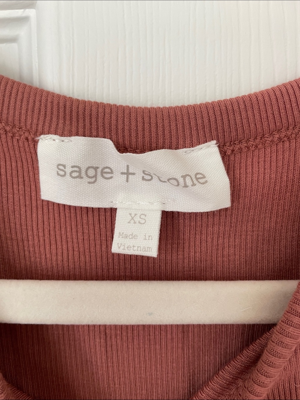 Sage + Stone Ribbed Tank Top XS - Picture 2 of 3